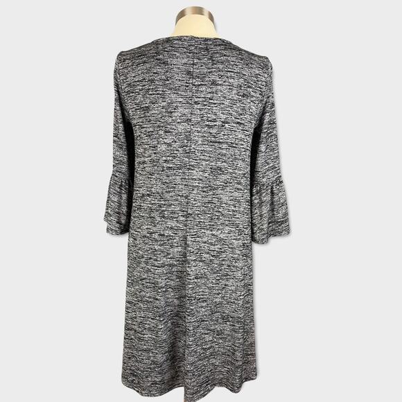 Gap Womens Gray Dress Heather Gray Small Bell Sleeve Polyester Blend - Picture 4 of 8